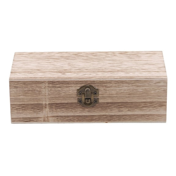 Rectangular Wooden Storage Box Retro Wooden Box Clamshell Wooden Gift Box
