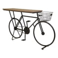 thumbnail image 1 of Rectangular Wooden  Top Console Table with Bicycle Design Base Black, 1 of 5