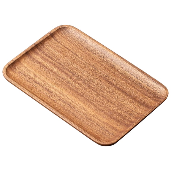 Rectangular Wooden Tray, South American Walnut Wood Valet Tray, Natural Whole Wood Design, Elegant Chinese Style Fruit Plate for Nightstand, Coffee Table, Desk Organization