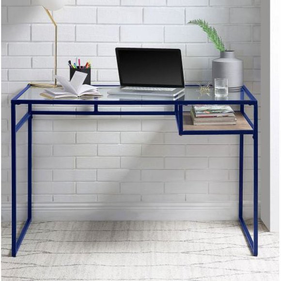 Blue Glass Computer Desks