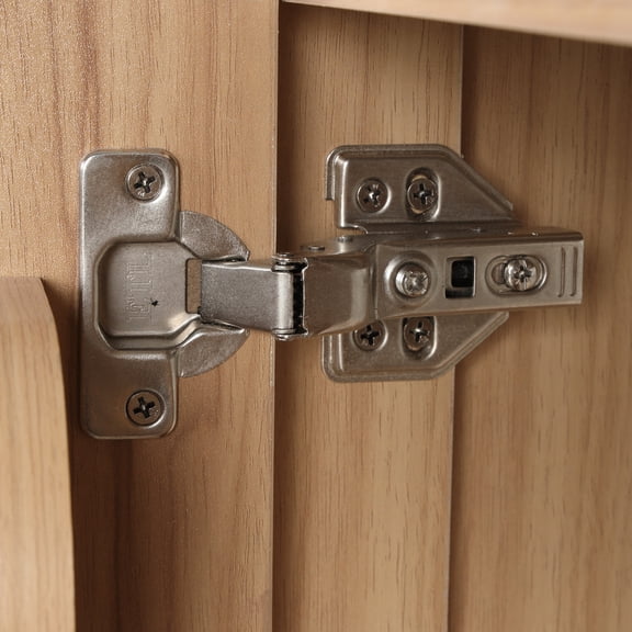 Rectangular ceramic sink | Freestanding bathroom vanity with door and drawer | Convenient storage and spill - proof design