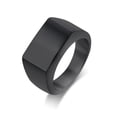 thumbnail image 1 of Men's Titanium Steel Ring Geometric Electroplated Rectangular Glossy Band Gift For Him Retro Jewelry Minimalist, 1 of 4