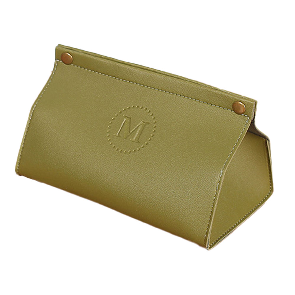 Rectangular leather covers for tissue boxes, for bedside tables, living