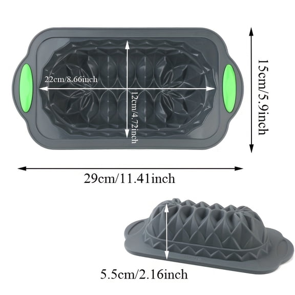 Rectangular lotus-shaped toast baking mold, bread mold, silicone cake mold  suitable for making toast, bread, chocolate, pudding, jelly, pies, etc.  a versatile and multi-functional mold.