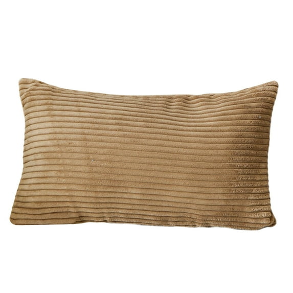 Rectangular pillow cover Pillow solid color corduroy sofa pillow cover - camel
