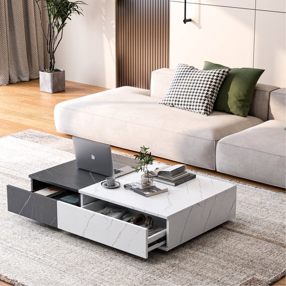 Rectangular shape - Store TV remotes - In front of sofa - Keep living area organized