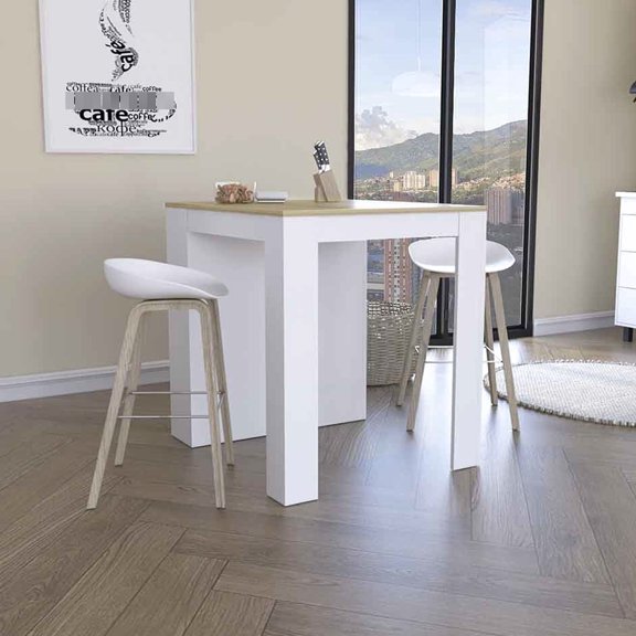 Rectangular stationary kitchen island / Multicolor modern table for dining