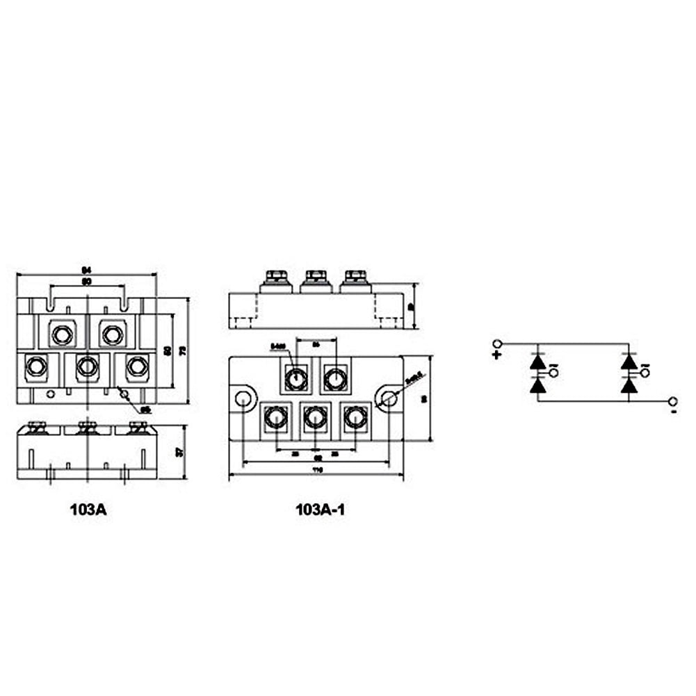 Rectifier Module MDQ200A 1600V Rectifier Bridge DC Power Supply