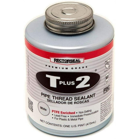 RectorSeal 23431, Brush Top PTFE/Synthetic, White Pipe Thread Sealant Industrial Sealant