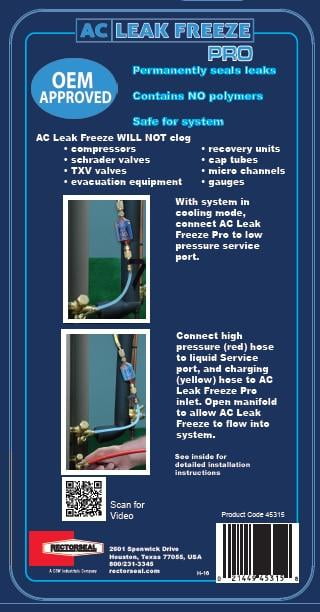 Rectorseal 45315 - Disposable Injector With 1.5 Oz. Ac Leak Freeze Pro