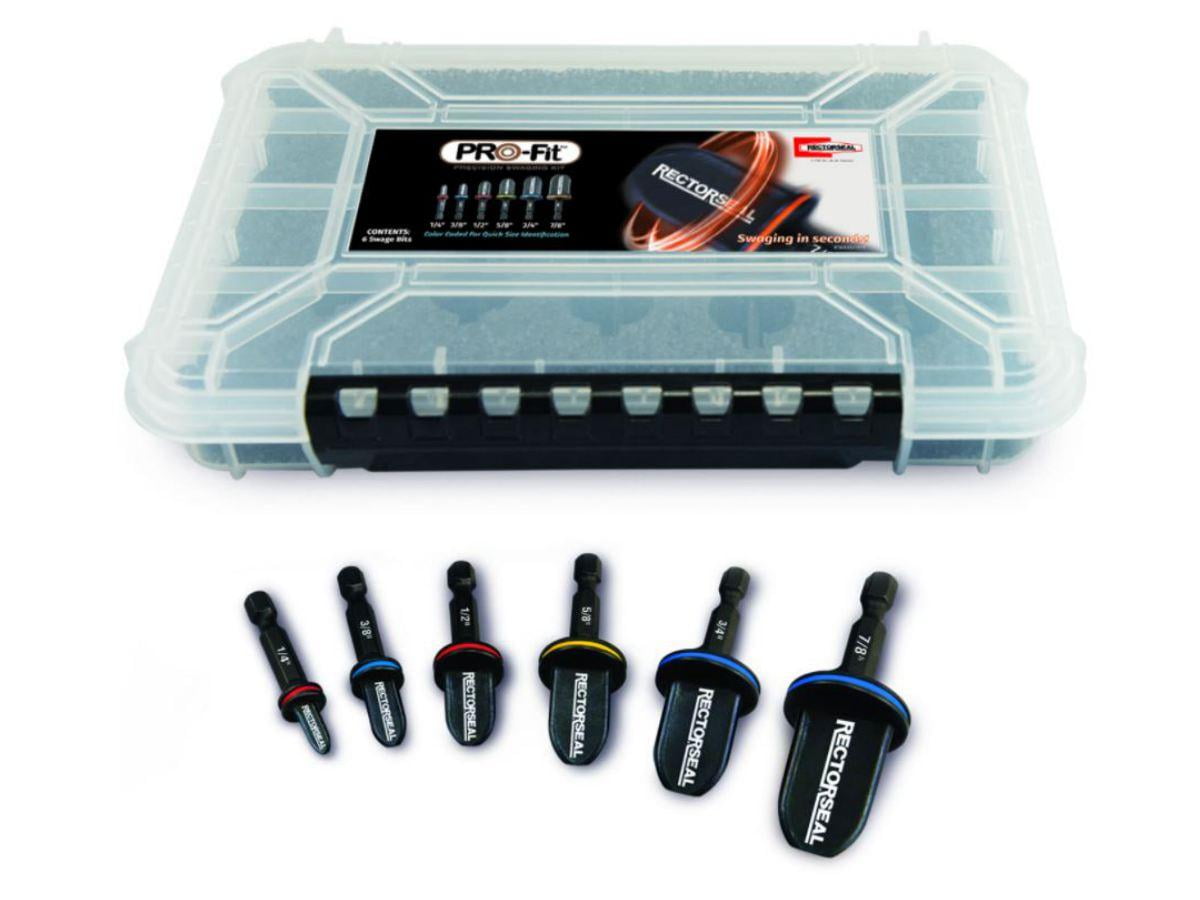 Rectorseal 87011 PRO-Fit Drill Bit Swage Kit 1/4", 3/8”, 1/2", 5/8”, 3/4”, 7/8”