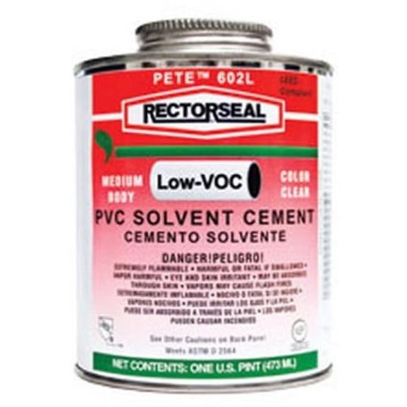 Rectorseal Quart 602L Medium Body Low Voc Pvc Solvent Cement