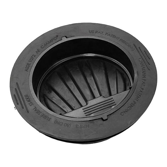 Rectorseal 4 Dia, HDPE, Black, Trap Seal, Drain Seal 97044