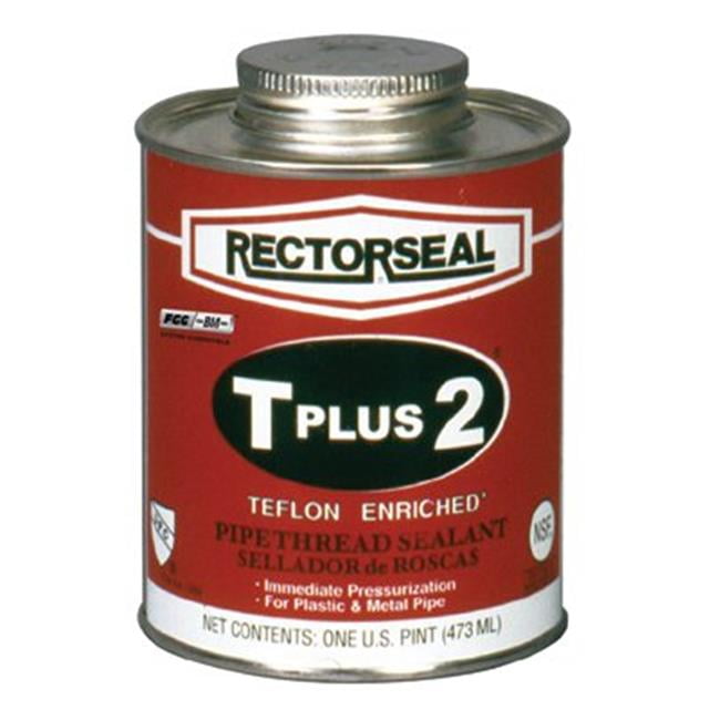 Rectorseal T Plus 2 Pipe Thread Sealants, 1/2 Pint Can, White 1 CAN