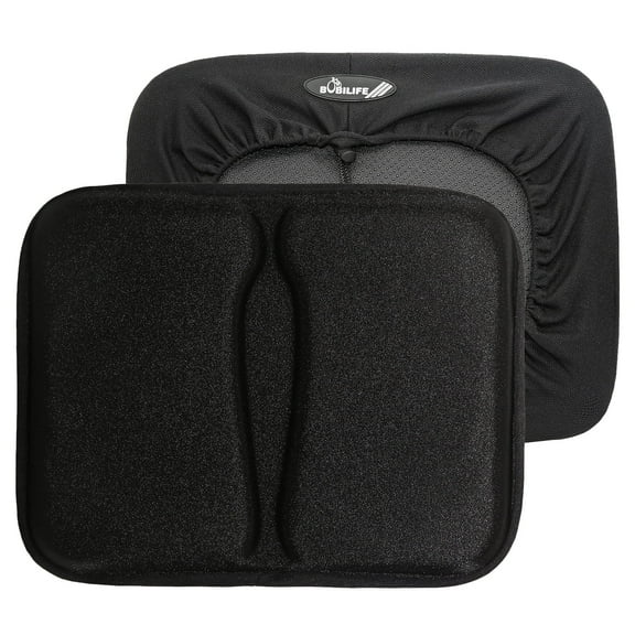 Recumbent Bike & Rowing Machine Seat Cushion Pad - Extra Wide Thick Gel Memory Foam for Exercise Recumbent Bicycle, WaterRower and Concept2
