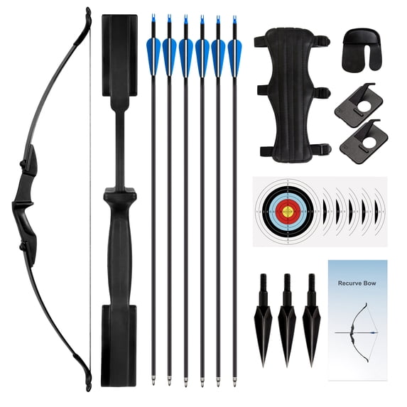 Recurve Bow and Arrow Set?Takedown Recurve Bows Archery for Adults Left and Right Hands 40lbs Archery Set
