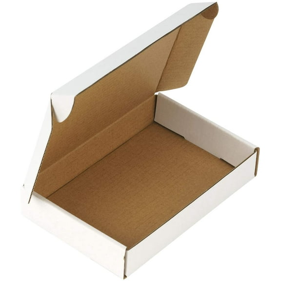 Recyclable Corrugated Box Small Box Mailers - 6" x 4" x 1" - Cardboard Box Perfect for Shipping Small Mobile Phone Case - 50 Pack - White