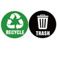 thumbnail image 1 of Recyclable Non Recyclable Label Sticker Trash Can Self Adhesive Waterproof Sticker Label Sticker/ Garbage recyclable and non-recyclable signs C, 1 of 7