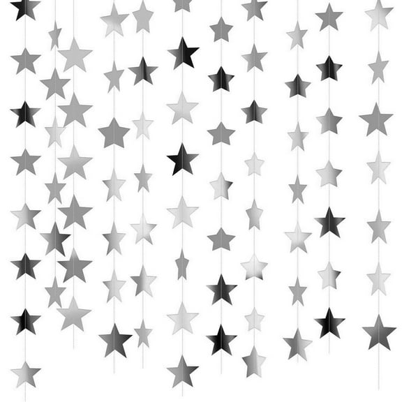 Recyclable Paper Star Chains Assorted Color Streamers Pendant for Holiday Room Decoration Garlands Accessories