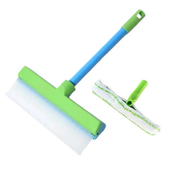 Recyclable Silicone Window Squeegee Kit , 3-in-1 Recyclable Silicone Window Squeegee Kit, Window Cleaning Kit, with Silicone Squeegee&Microfiber Scrubber For Shower Glass Door Car(C)
