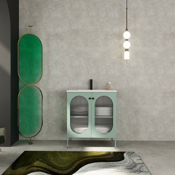 Recyclable and Adjustable Vanity Design - Customize Storage Space in Your Bathroom