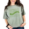 thumbnail image 1 of Recycle, Caring for the Environment Themed, Groovy Retro Wavy Text, Moss Comfort Colors T-Shirt, 3XL, 1 of 1
