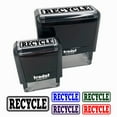 thumbnail image 1 of Recycle Double Border Self-Inking Rubber Stamp Ink Stamper for Business Office - Black Ink - Small 1-1/2 Inch, 1 of 7