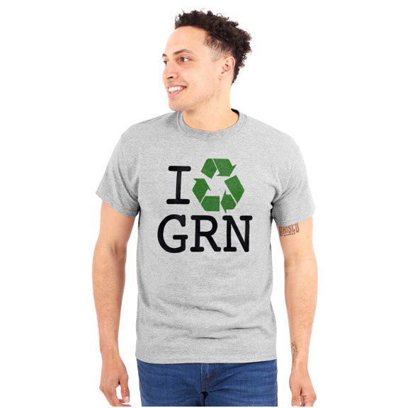 Recycle GRN Earth Day Save the Planet Men's Graphic T Shirt Tees Brisco Brands X