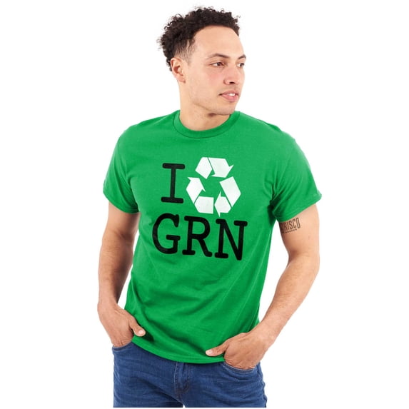 Recycle GRN Earth Day Save the Planet Plus Size Crewneck Graphic Tee Shirt Brisco Brands 5X