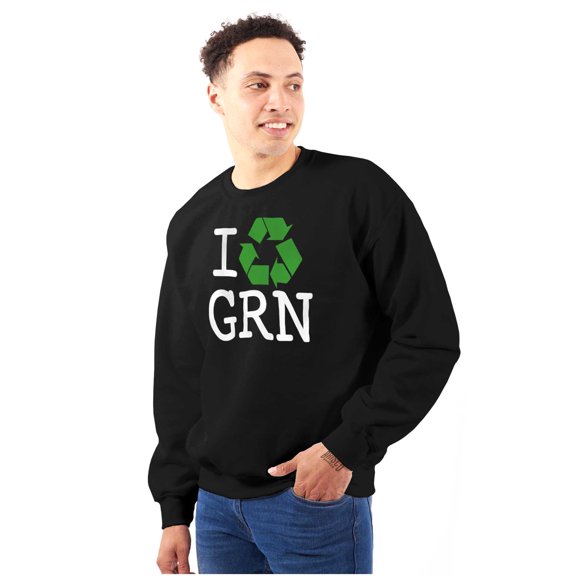 Recycle GRN Earth Day Save the Planet Sweatshirt for Men or Women Brisco Brands M