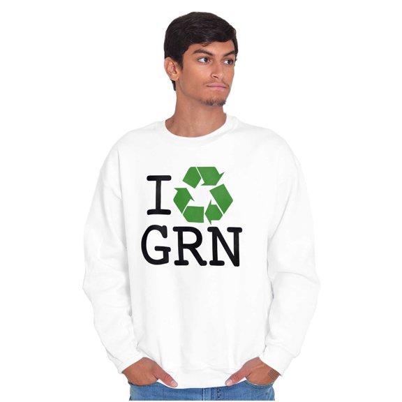 Recycle GRN Earth Day Save the Planet Unisex Plus Fleece Graphic Sweatshirt Brisco Brands 3X