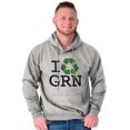 thumbnail image 1 of Recycle GRN Earth Day Save the Planet Unisex Plus Fleece Graphic Hoodie Brisco Brands 3X, 1 of 5