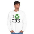 thumbnail image 1 of Recycle GRN Earth Day Save the Planet Unisex Plus Fleece Graphic Sweatshirt Brisco Brands 2X, 1 of 5