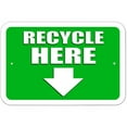 thumbnail image 1 of Recycle Here Arrow Sign, 1 of 1