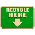 thumbnail image 1 of Recycle Here Arrow Sign, 1 of 1