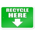 thumbnail image 1 of Recycle Here Arrow Sign, 1 of 1