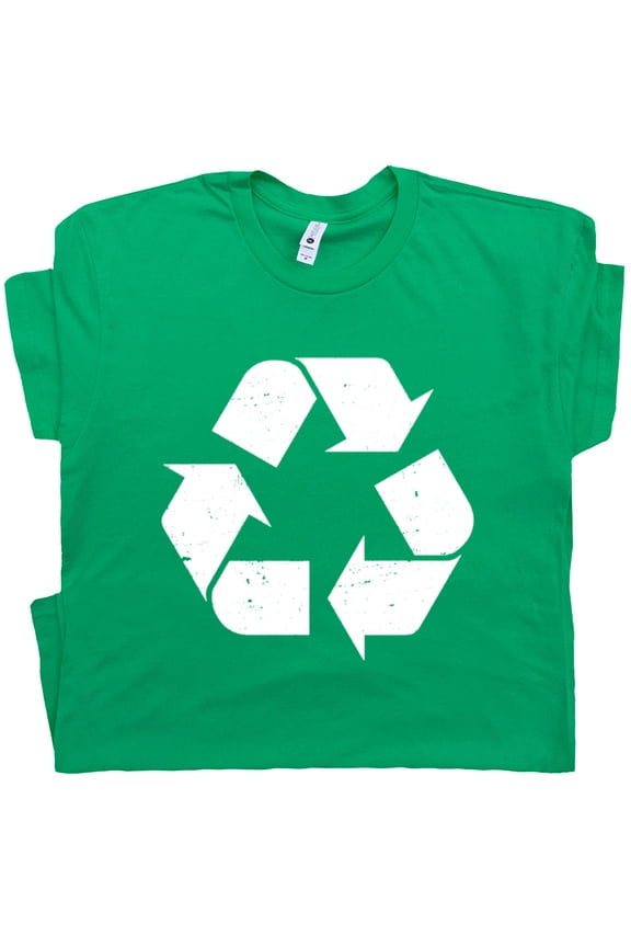 Recycle Logo T Shirt Vintage Recycling Symbol Shirt for Men Women Retro Graphic Tee Sign Design Go Green
