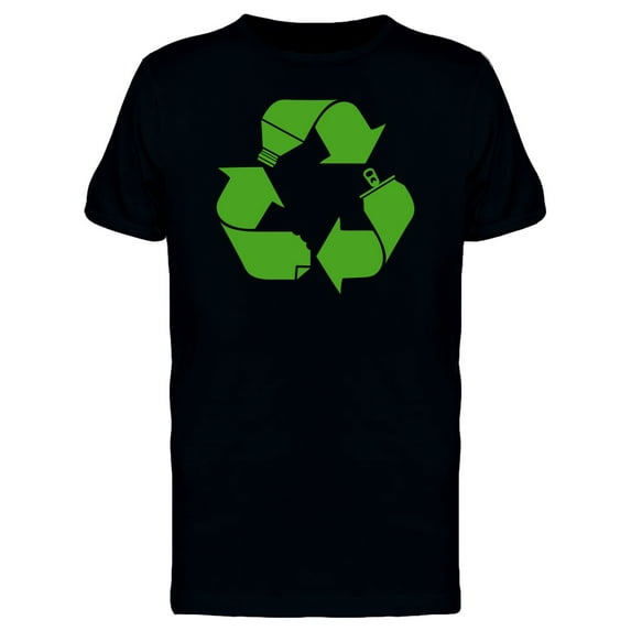 Recycle Paper, Cans & Lightbulbs T-Shirt Men -Image by Shutterstock, Male Large