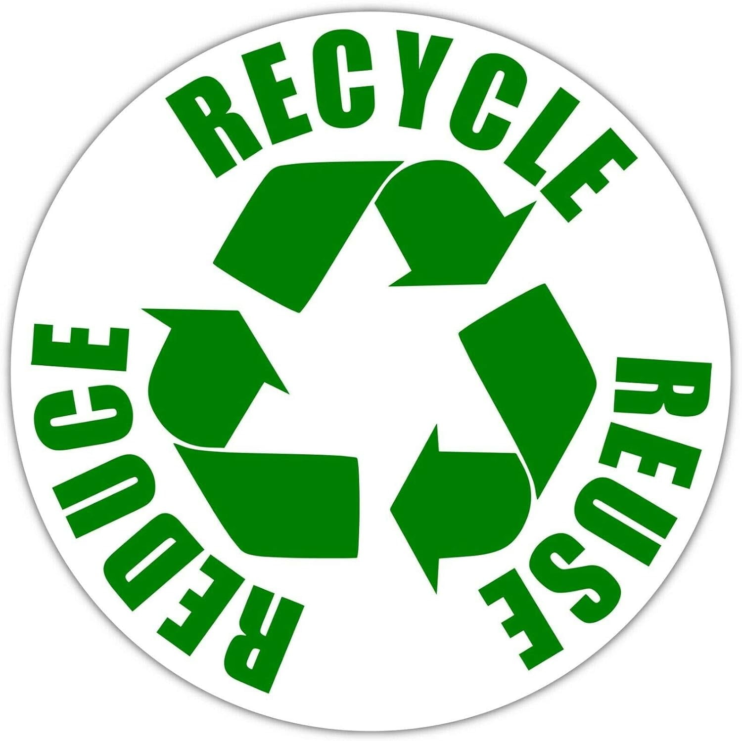 Recycle Reduce Reuse Sign Go Green Vinyl Sticker Decal Car Window