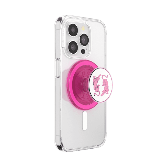 PopSockets Phone Grip for MagSafe, Magnetic Holder, Phone Stand, Hot Pink - Le Tigre Boca