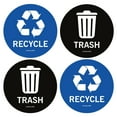 thumbnail image 1 of Recycle Stickers for Recycle Bin Decals and Trash can Stickers 4 x 4 Inches Round Recycle Labels UV Protected Indoor and Outdoor Self Adhesive Vinyl Stickers, 1 of 6