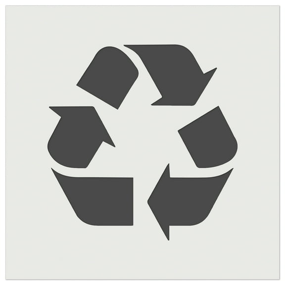 Recycle Symbol Solid DIY Cookie Wall Craft Stencil - 3.5 Inch