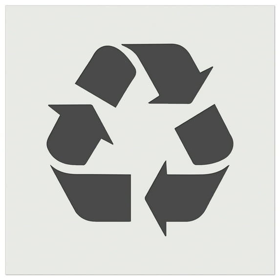 Recycle Symbol Solid DIY Cookie Wall Craft Stencil - 9.0 Inch