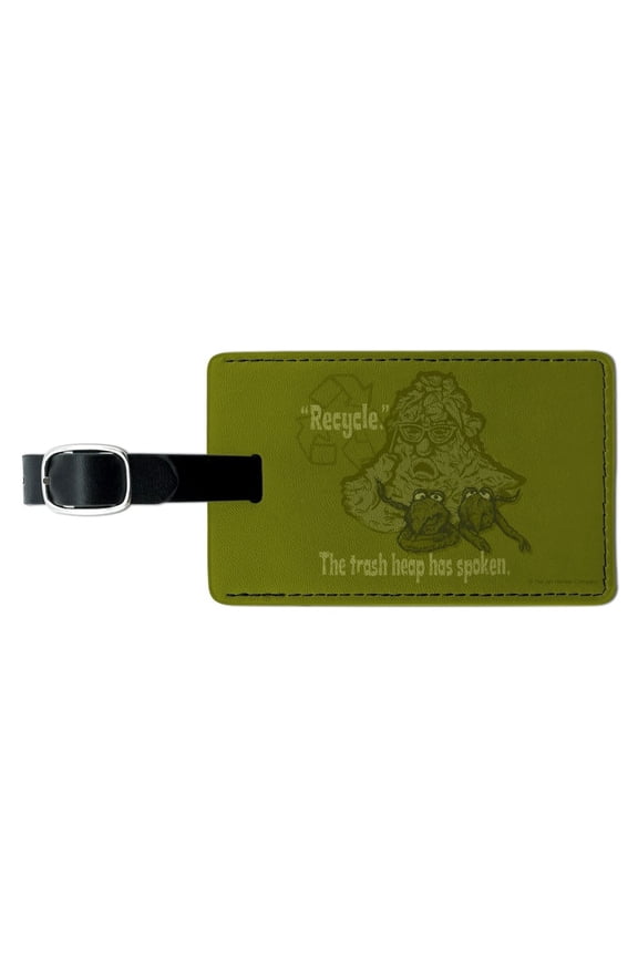 Recycle The Trash Heap Has Spoken Fraggle Rock Rectangle Leather Luggage Card Suitcase Carry-On ID Tag