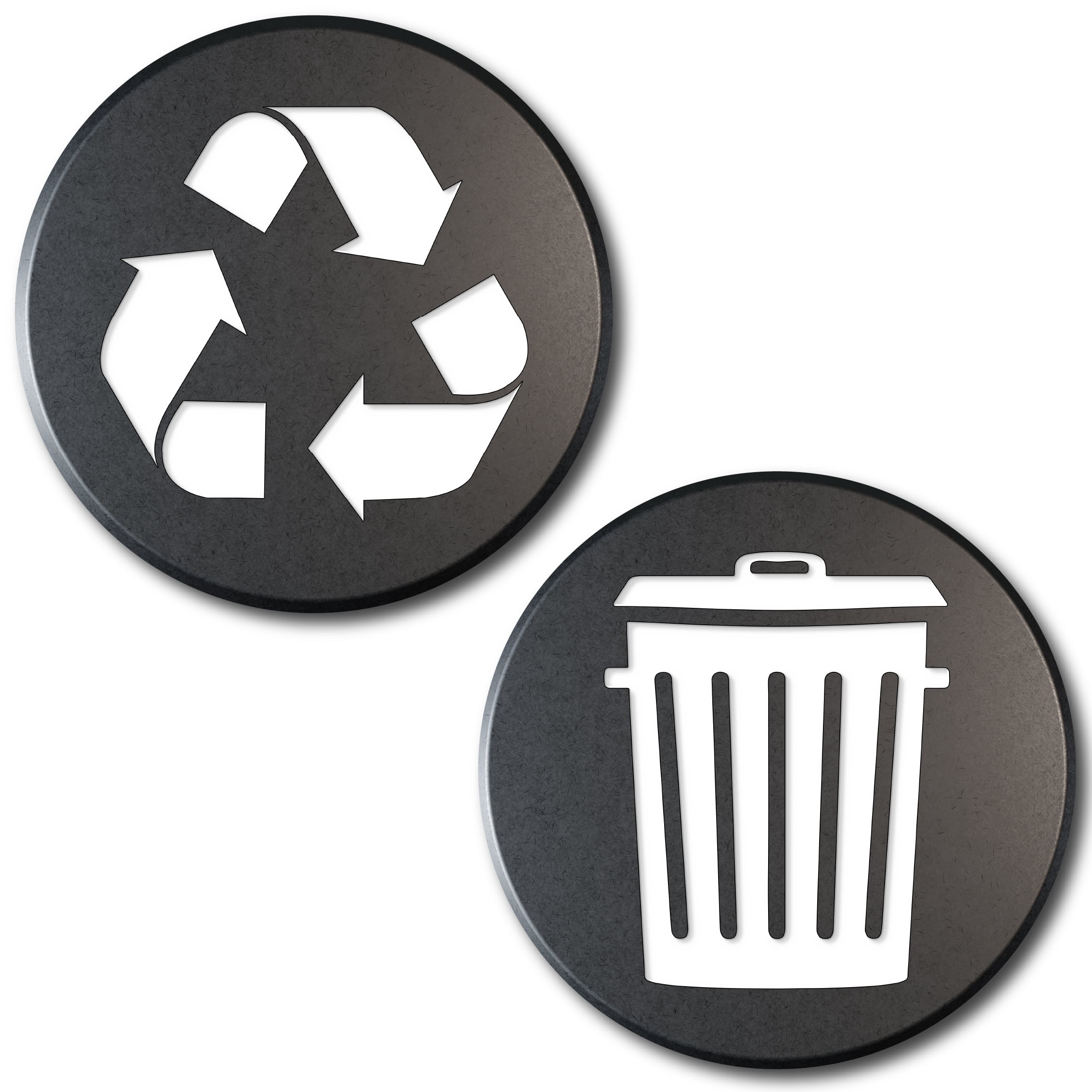 Recycle Logo Sticker 6 Pack (5in X 5in Green) To Organize Your Trash - For Trash Cans, Garbage Containers And Recycle Bins - Premium Vinyl Decal.