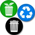 thumbnail image 1 of Recycle and Trash Logo Stickers - Organize Trash - for Metal or Plastic Garbage cans, containers and Bins - Indoor & Outdoor - Home, Kitchen, Office - Premium Decal (Magnetic - Compost, XSmall), 1 of 5