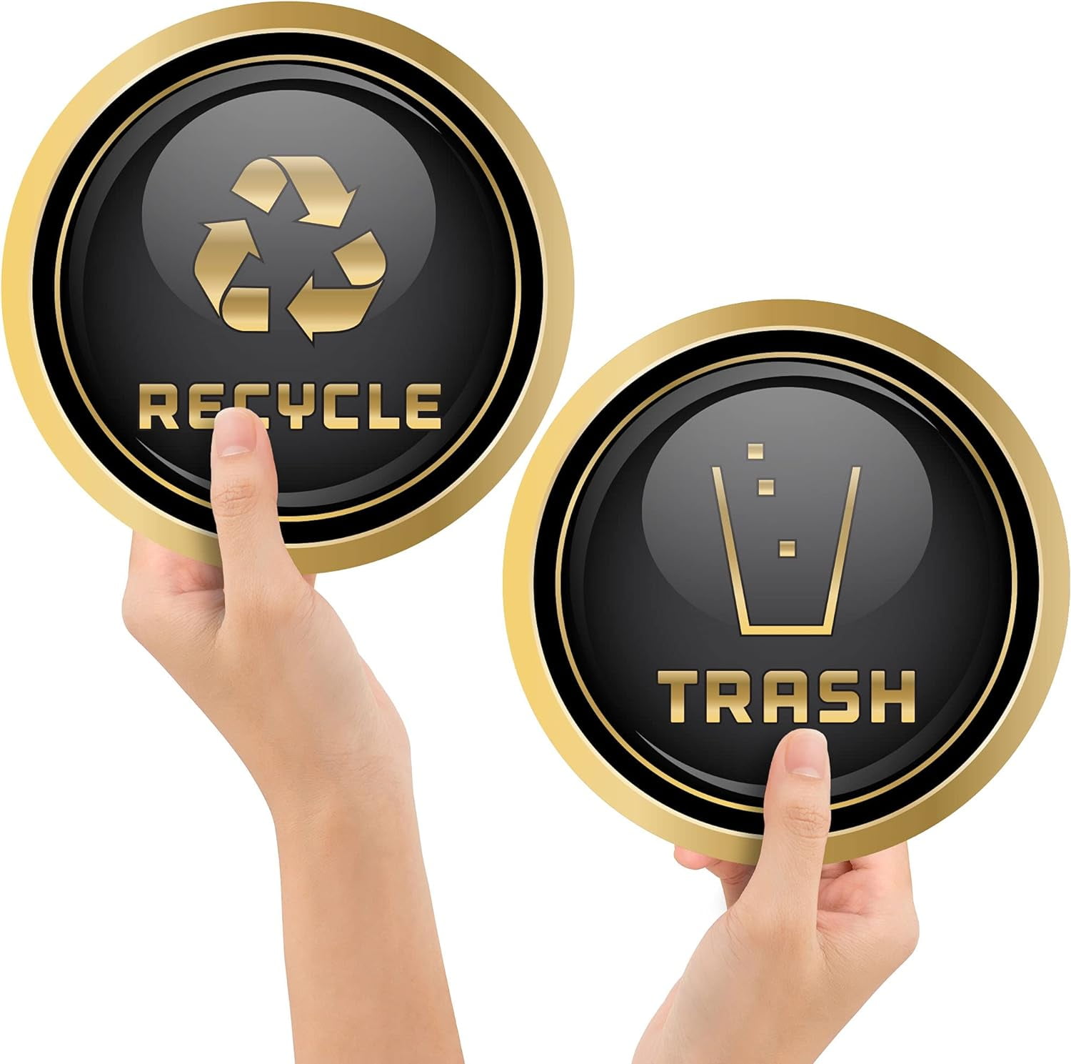 Recycle Trash Sticker Decal Set - Look For Trash Cans, Containers ...