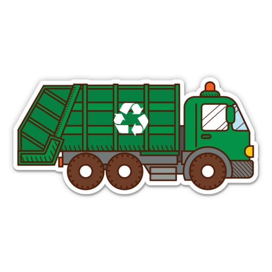 Recycle Truck - 3" Vinyl Sticker - For Car Laptop Water Bottle Phone - Waterproof Decal