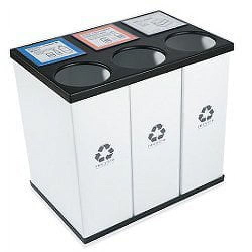 RecycleBoxBin Triple Recycling Bin - Large Capacity (25 gal. per Bin ...