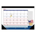 thumbnail image 1 of Recycled Academic Year Desk Pad Calendar, Illustrated Seasons Artwork, 22 x 17, Black Binding, 12-Month (July-June): 2023-24 | Bundle of 5 Each, 1 of 1